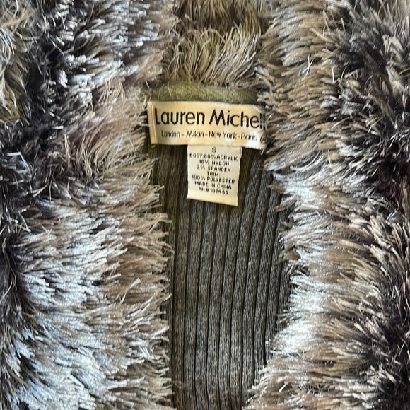 Lauren Michelle Faux Fur Open Cardigan - Picture 2 of 3